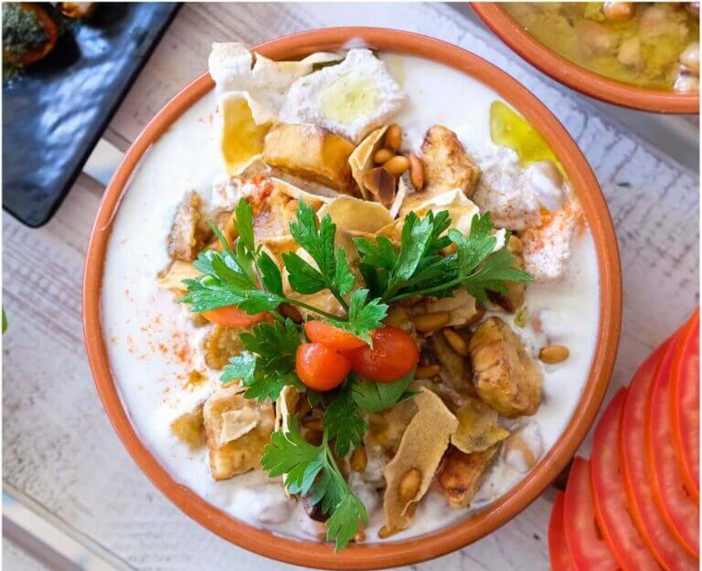 Fatteh Foul with Yogurt