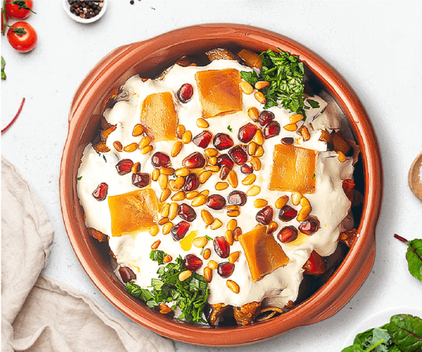 Fava Beans and Eggplants Fatah