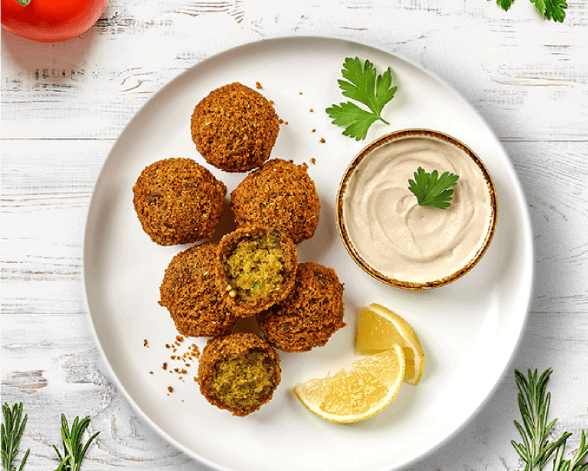 Crispy fava beans fried balls